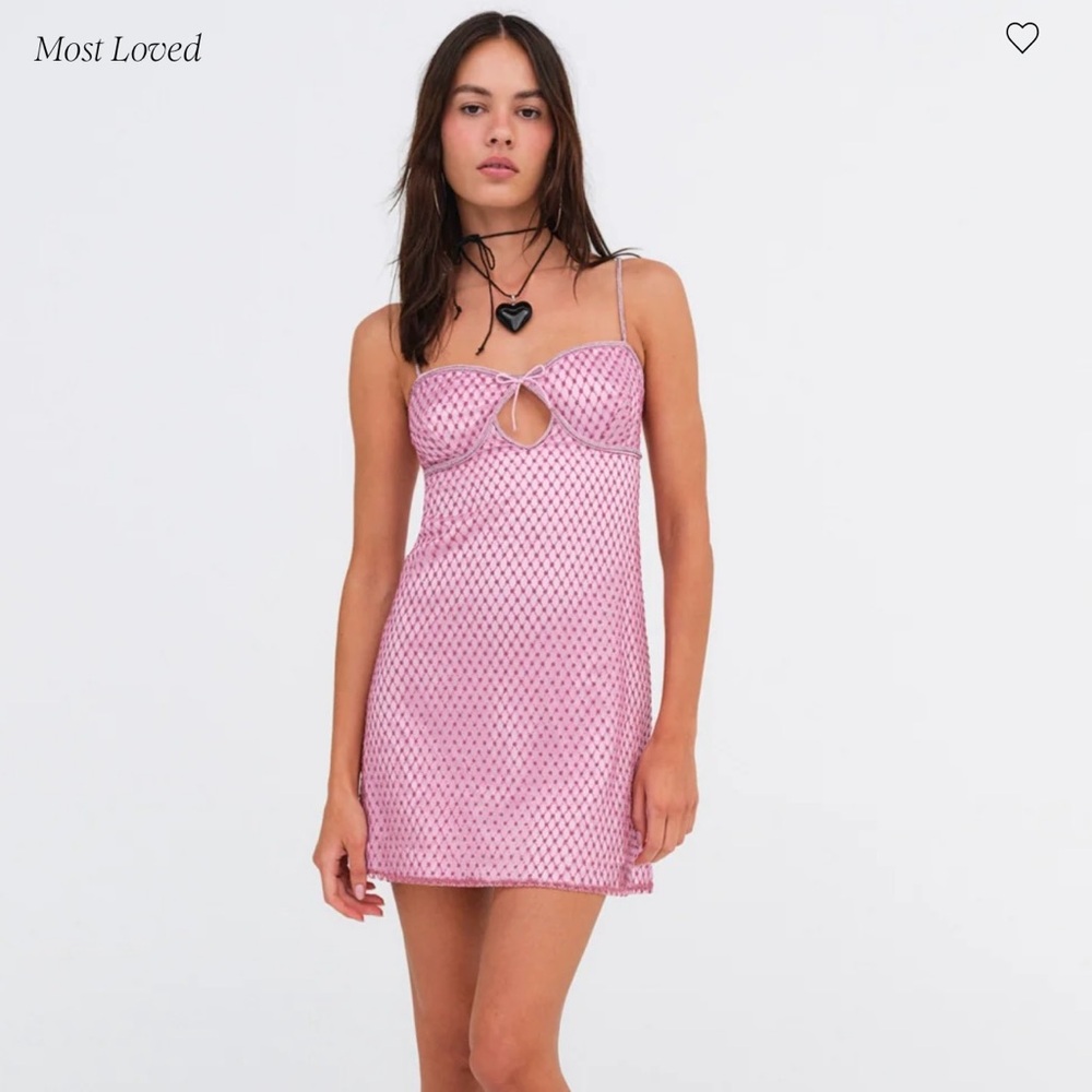 For Love and Lemons glitter slip dress